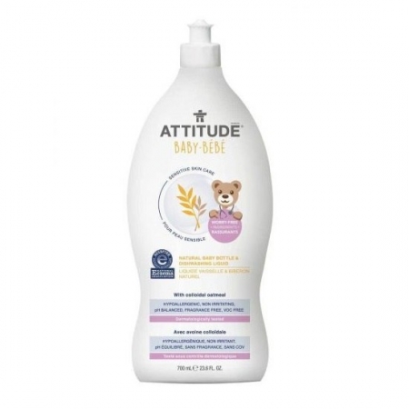 ATTITUDE Sensitive Skin Baby Naturalny płyn do mycia butelek i naczyń dla niemowląt 700 ml
